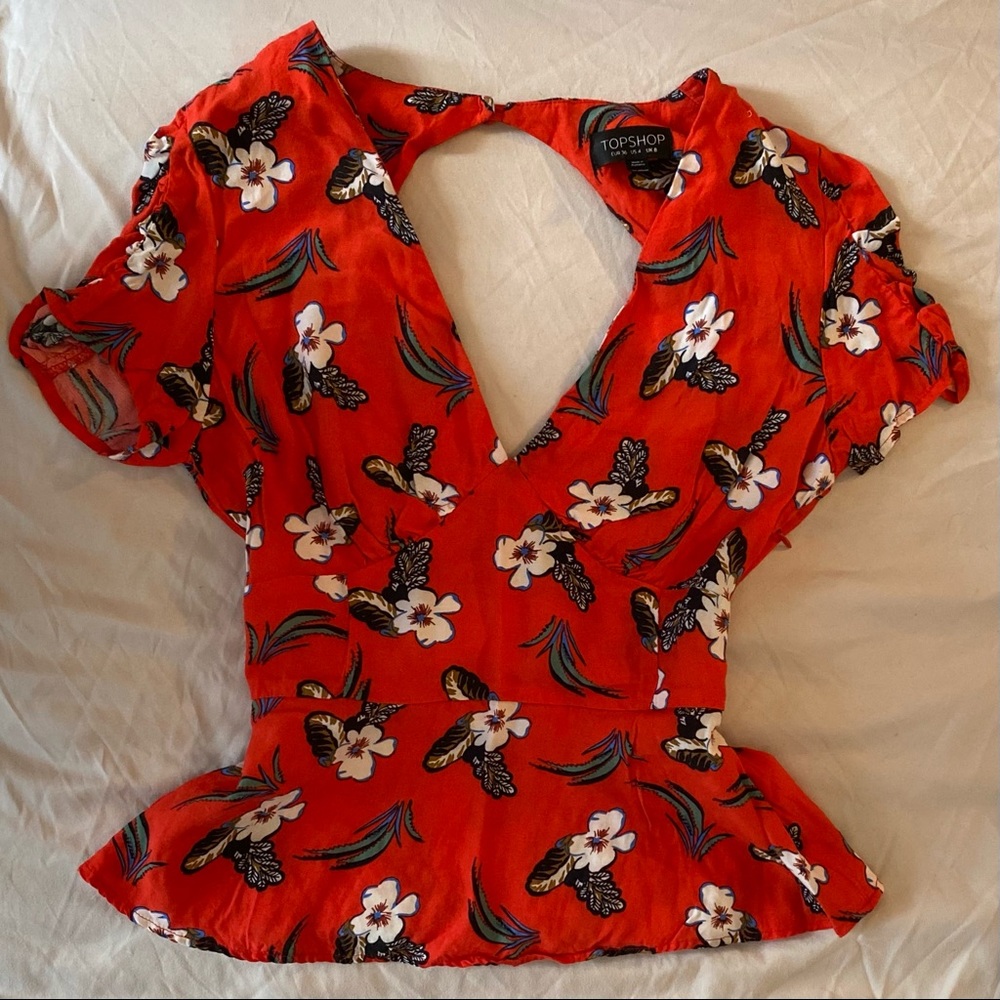 TOPSHOP tropical blouse